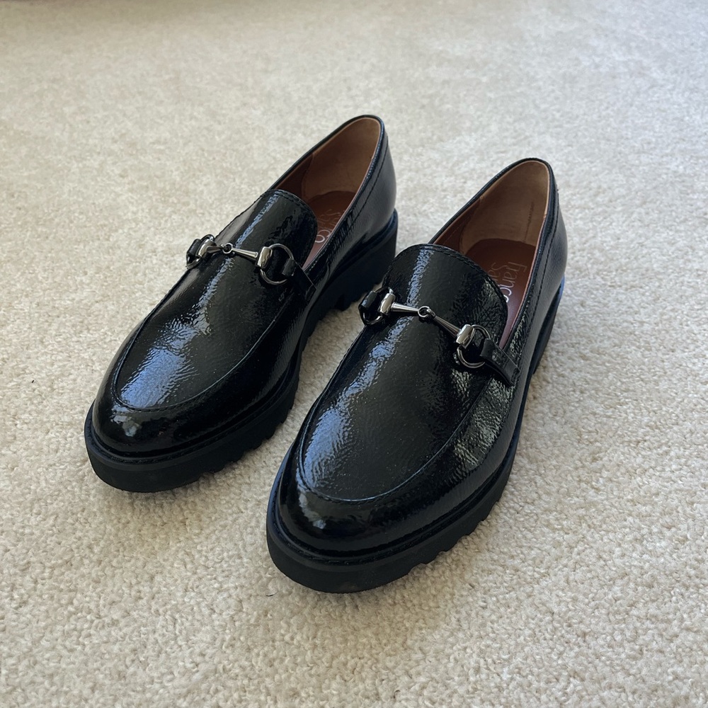 Franco Sarto Black Horsebit Loafers